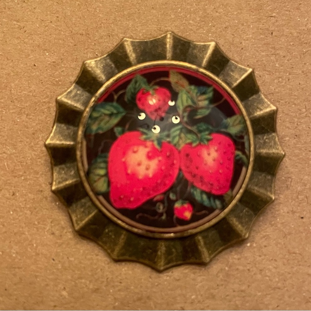 Hotcakes Design Strawberry Brooch
